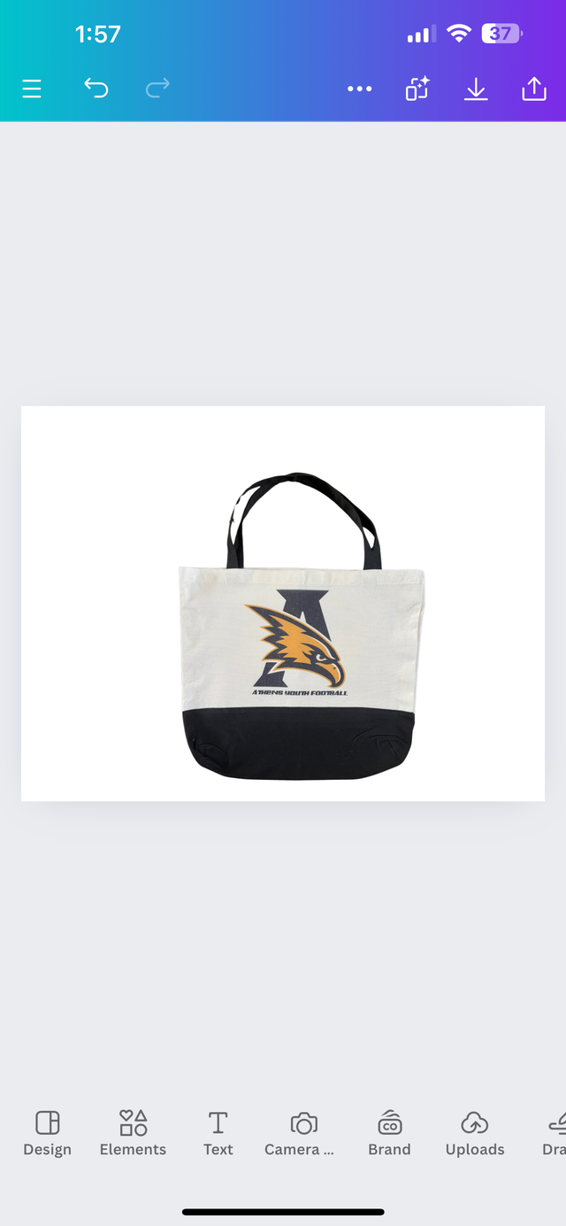 Athens Youth Football Canvas Tote Bag