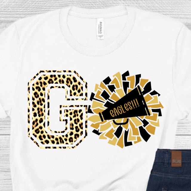 Dri-Fit Or Cotton Poly Blend Go Eagles Cheertee