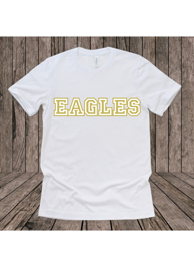 Yellow Varsity Eagles Tee